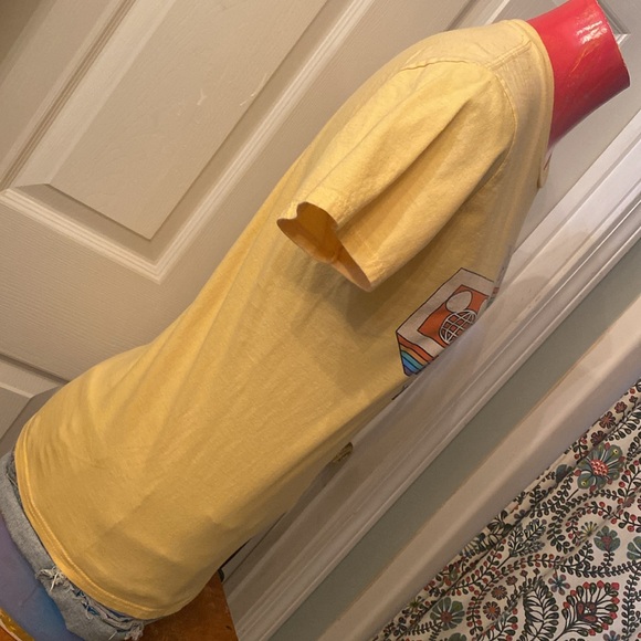 Disney Yellow Rainbow 🌈 Short Sleeve Tee with Retro Monorail Design - Picture 10 of 11